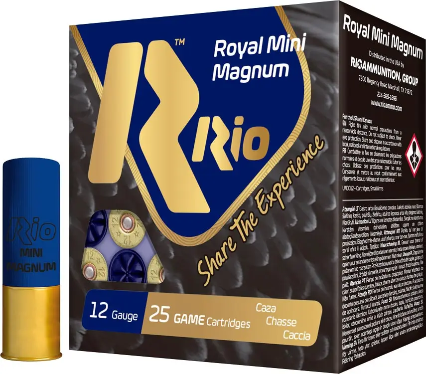 Патрон RIO MiniMagnum NEW кал. 12/70 дробь №3 (3.5 мм) навеска 42 г