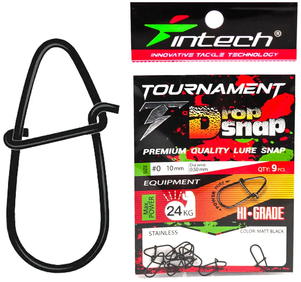 Застібка Intech Tournament Drop Snap #1 (9шт/уп) к:matt black