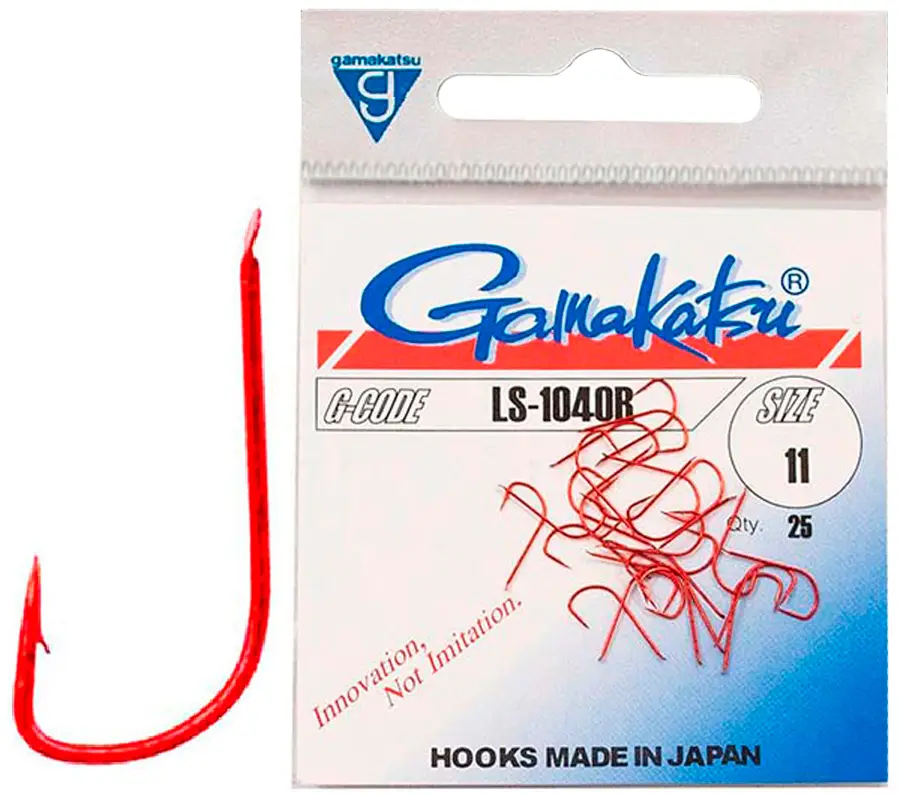Крючок Gamakatsu LS-1040R №16 (25шт/уп) ц:red