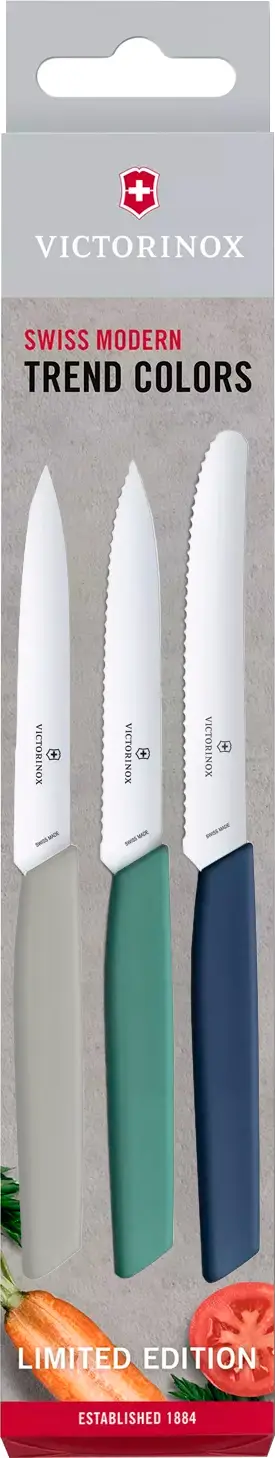 Набір ножів Victorinox Kitchen Limited Edition Swiss Modern Paring Set 6.9096.3L1 Urban