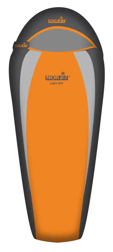 Спальний мішок Norfin LIGHT 200  10°- 0° / 220х55(80)см / NS R ц:помаранчево-сірий