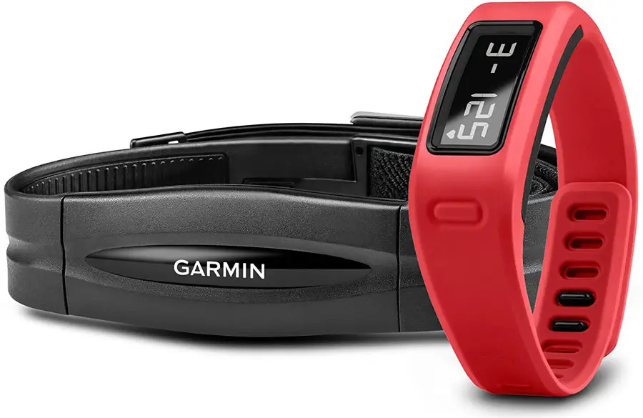 Фітнес браслет Garmin Vivofit HRM Bundle Red з кардіодатчиком. Червоний