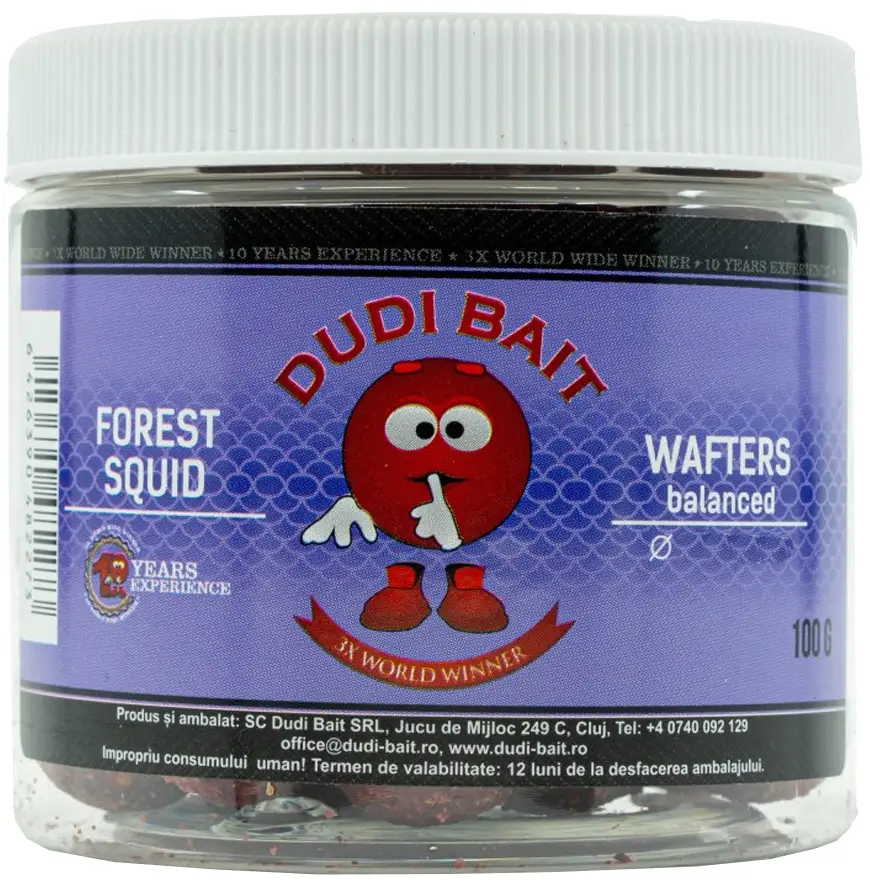 Бойлы Dudi Baits Hook Bait Wafters Balanced Forest Squid 12mm & 14mm 100g