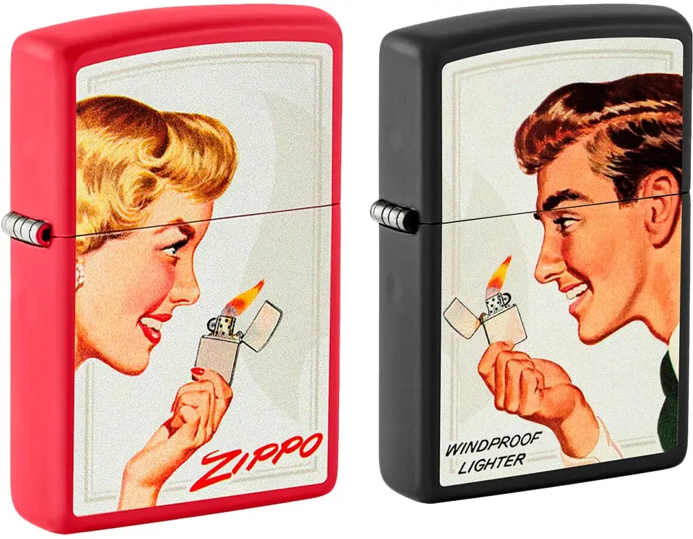 Набор зажигалок Zippo Couple Set Girl/Guy 2 шт