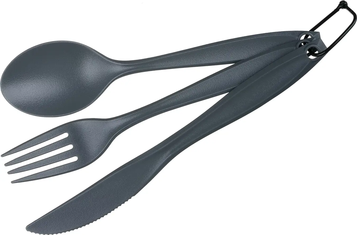 Набір столових приборів GSI Ring Cutlery Set (ложка, виделка, ніж) Темно-сірий