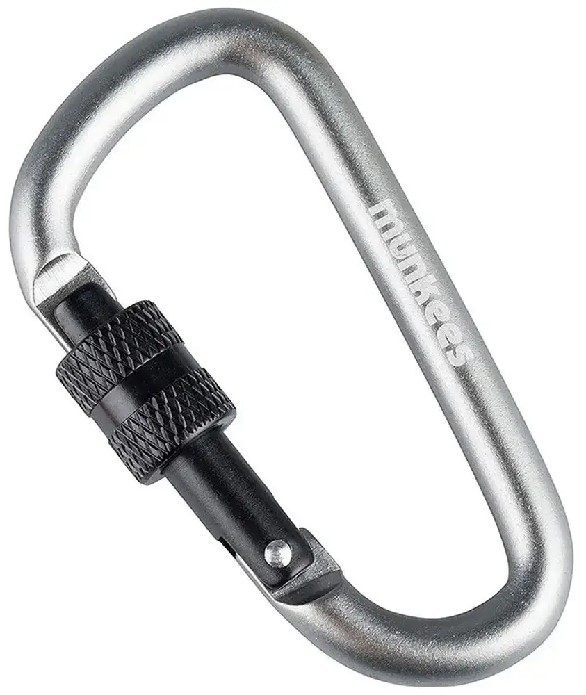 Карабін Munkees D with Screw Lock 6x60 mm Grey