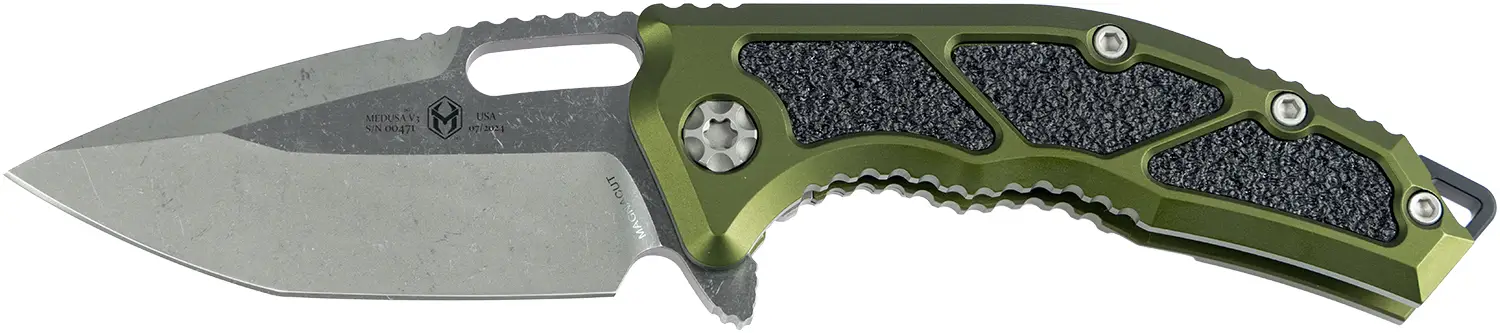Ніж Heretic Medusa Tanto Battleworn MagnaCut Aluminum Green