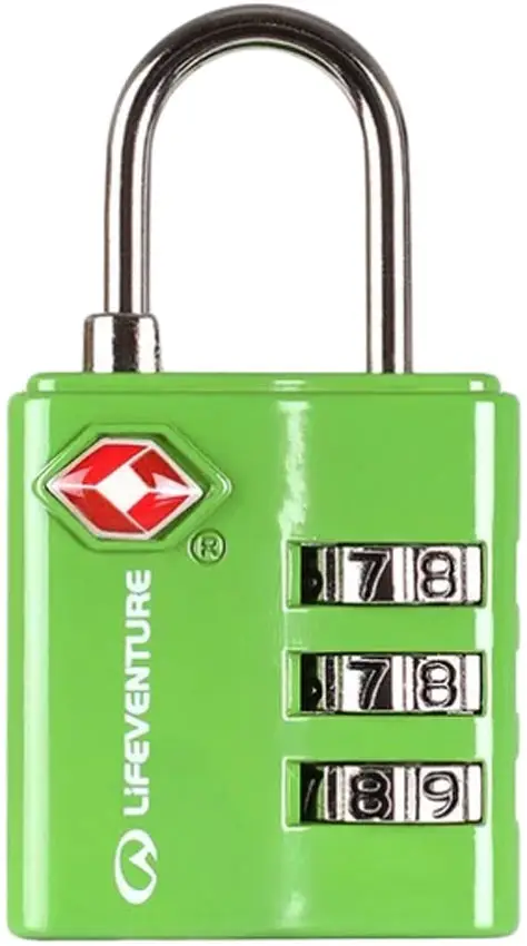 Замок багажный Lifeventure TSA Combi Lock Green