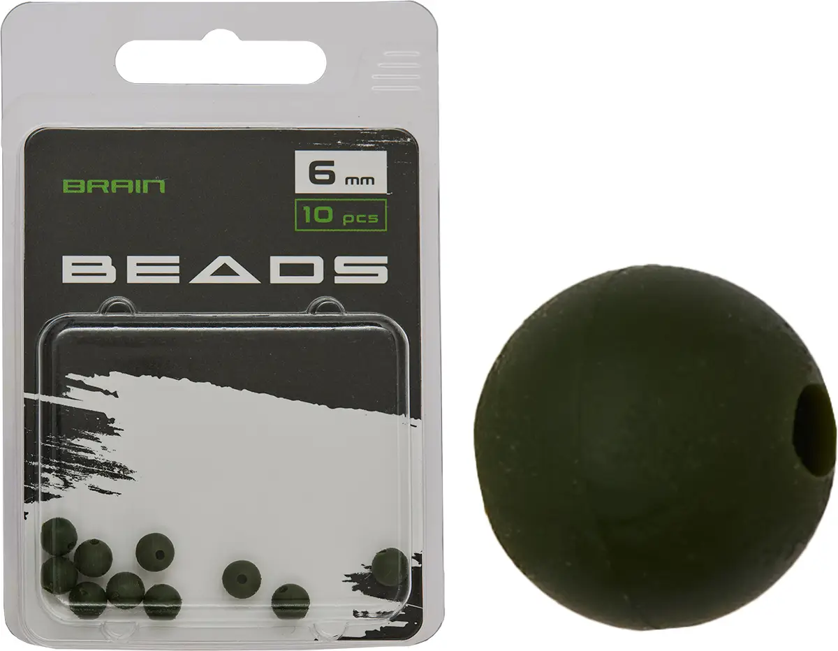 Намистина Brain Beads 6mm (10 шт/уп) Green SGXA-9240-6
