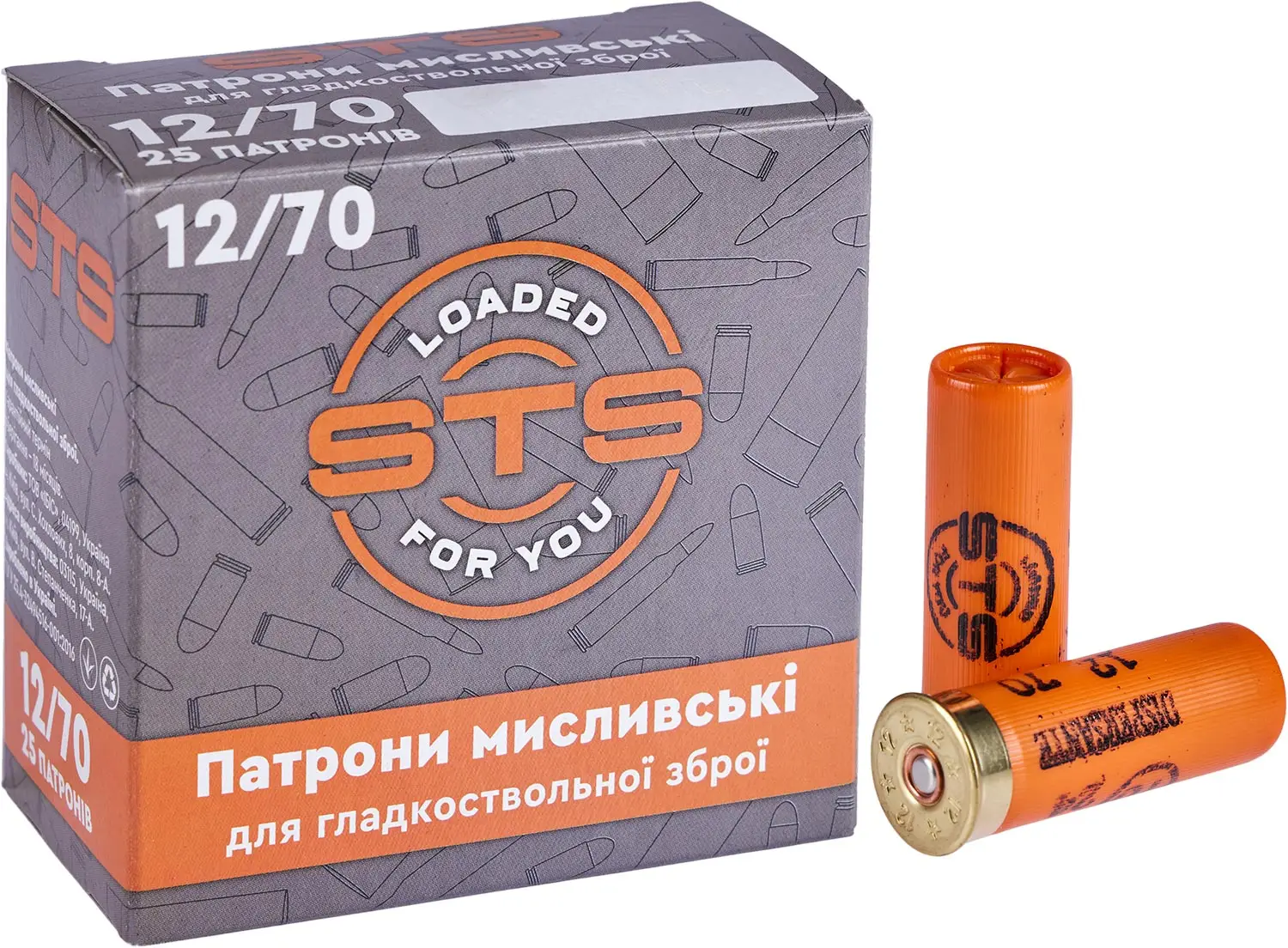 Патрон STS Dispersant "Перепілка" кал. 12/70 шріт № 10 (1.75 мм) наважка 24 г поч. швидкість 400 м/с