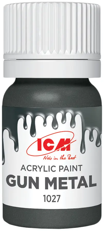 Краска ICM Holding Metallic Acrylic Paint 12 мл Gun Metal
