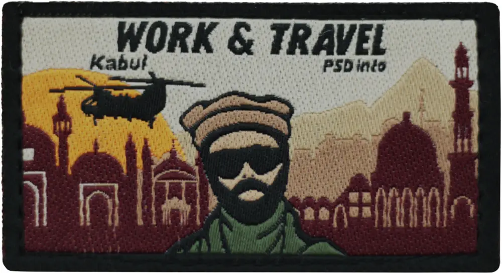 Патч PSD «Work&Travel Kabul» вишивка PSDinfo®