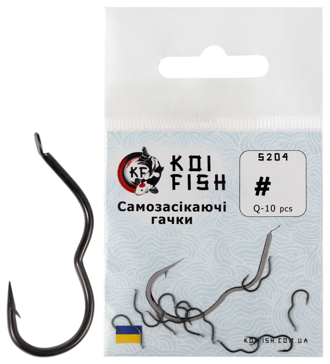 Крючок KOI FISH Самозасекающий #0,5 10 шт