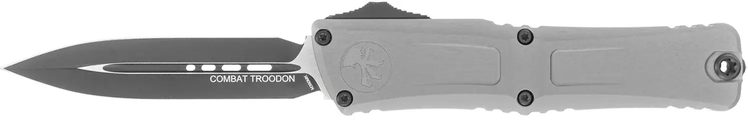 Ніж Microtech Combat Troodon Gen III Double Edge Black Blade Natural Clear