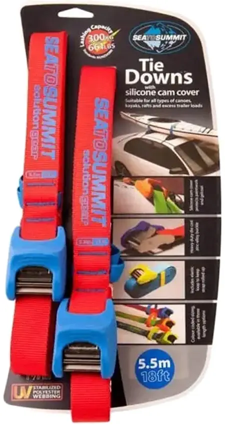 Стяжний ремінь Sea To Summit Tie Down with Silicone Cover Double Pack 5.5m Blue