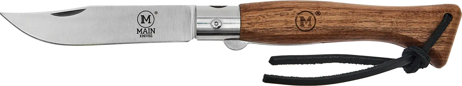 Ніж Main Knives "Italian line" 95 mm Blade Walnut Wood PU Loop Brown