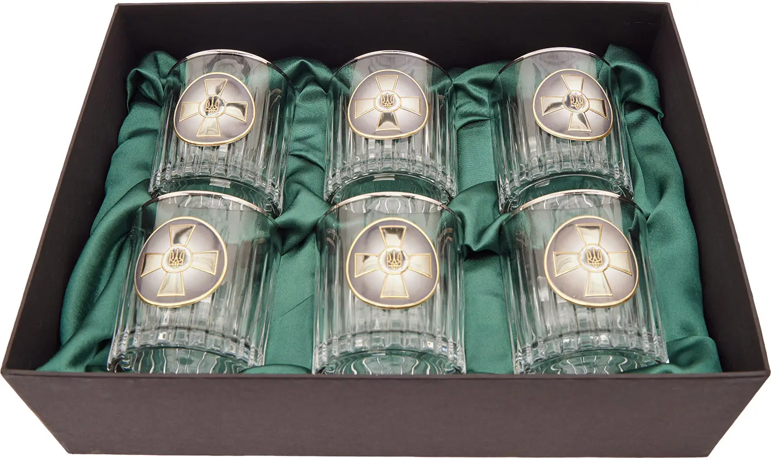 Подарочный набор стаканов Boss Crystal "ЗСУ" 6 бокалов