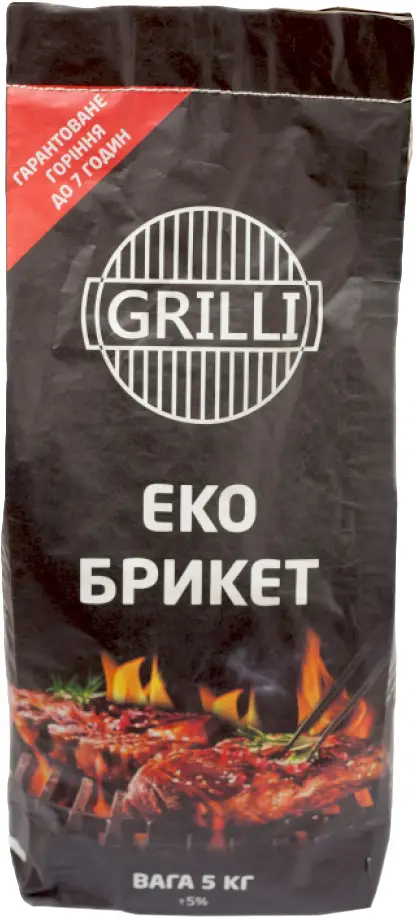 Деревне вугілля Grilli екобрікет 5 кг
