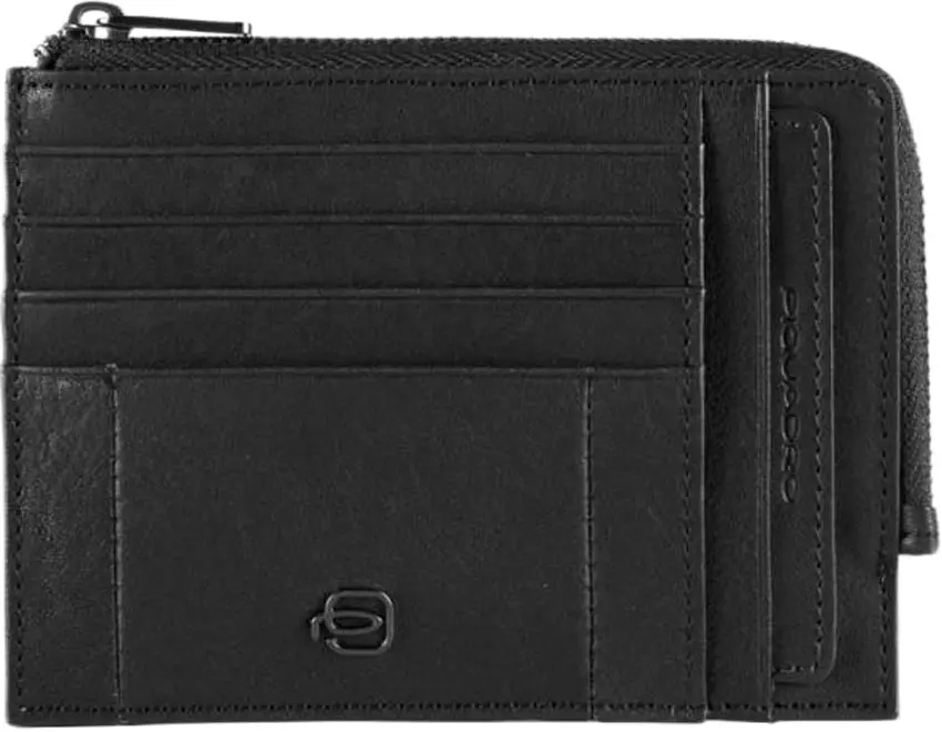 Кредитниця Piquadro Brief Zipper coin pouch with credit card slots Black