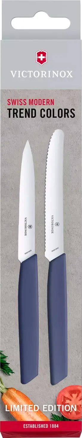 Набір ножів Victorinox Kitchen Limited Edition Swiss Modern Paring Set 6.9096.2L3 Marine