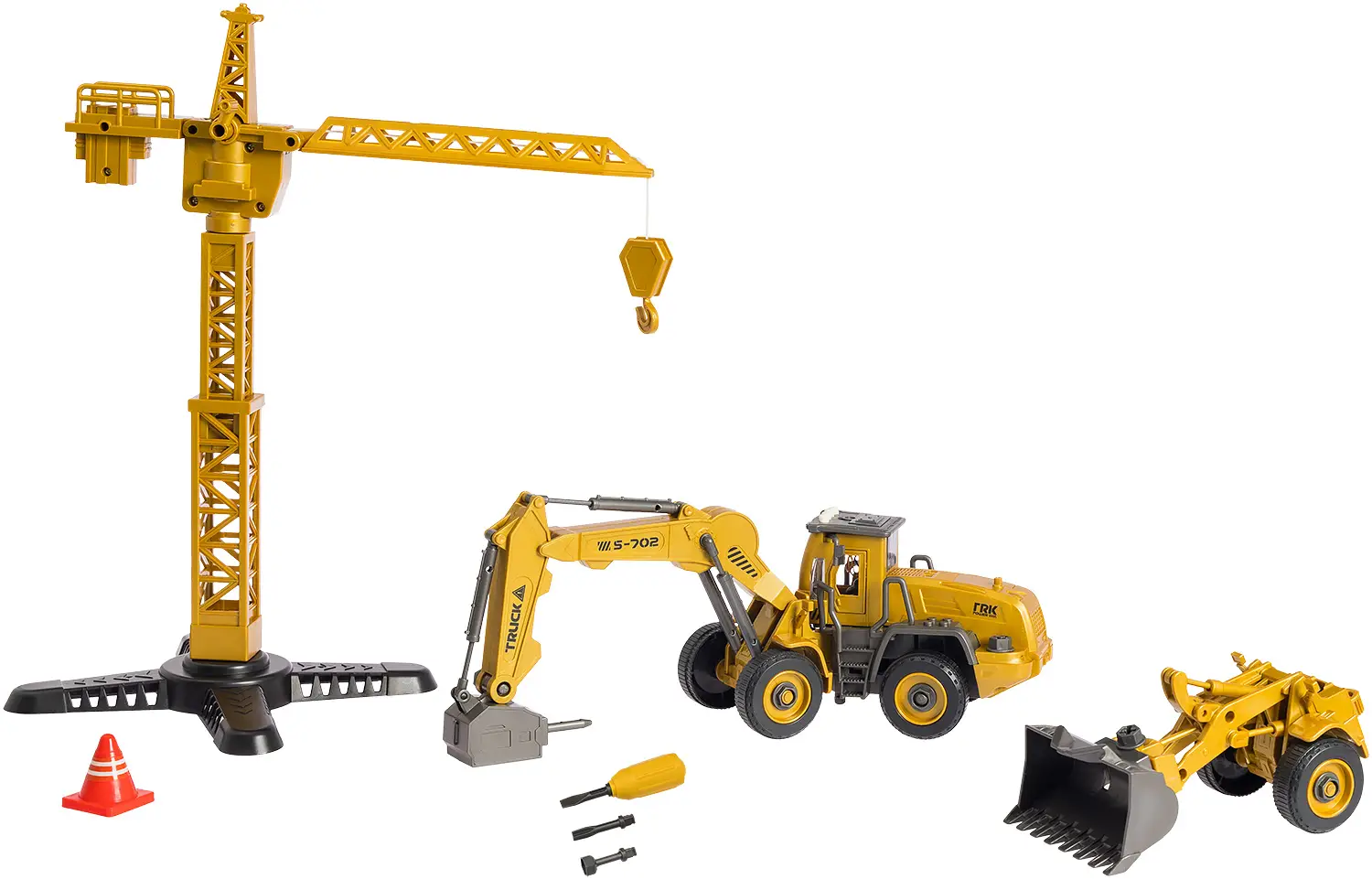 Машинка-конструктор OTAMANKO АВТОКОНСТРУКТОР Бульдозер/строительный гидромолоток 2 в 1