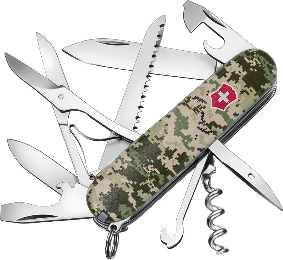 Ніж Victorinox Huntsman Army Піксель червоний логотип 1.3713.3_W3941p