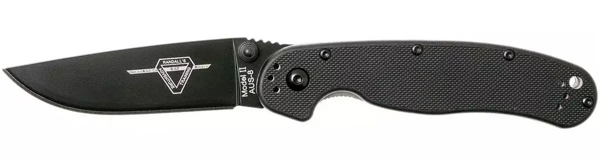 Ніж Ontario Knife RAT II AUS-8 BB Black