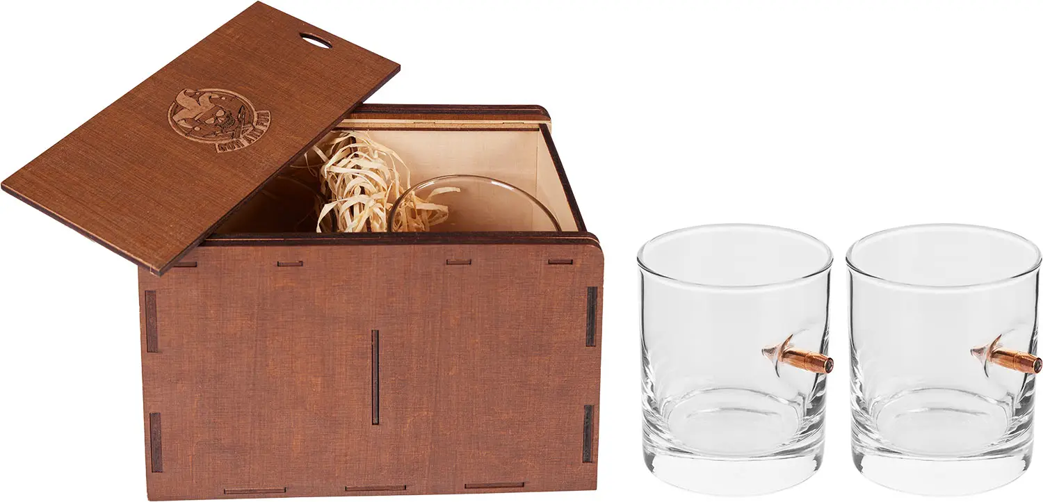 Набор посуды GUN&FUN из 2 стаканов с пулей кал 7.62мм