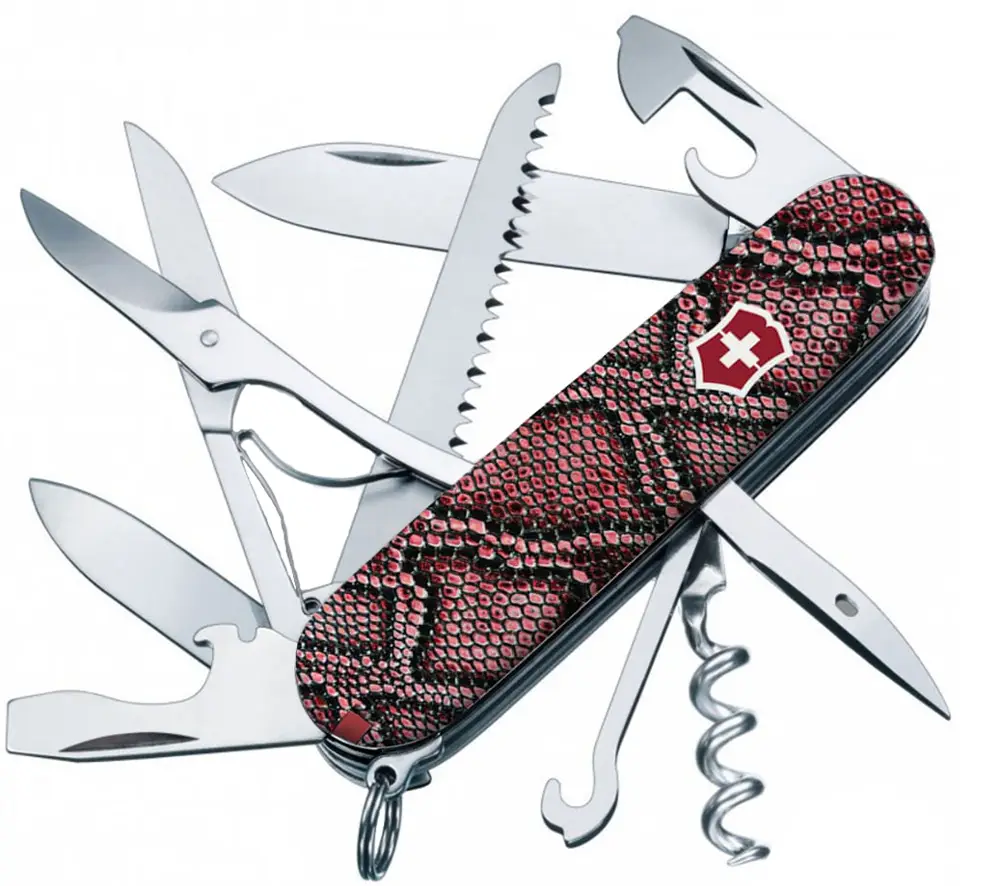 Ніж Victorinox Swiss Army Huntsman Design. Шкіра пітона