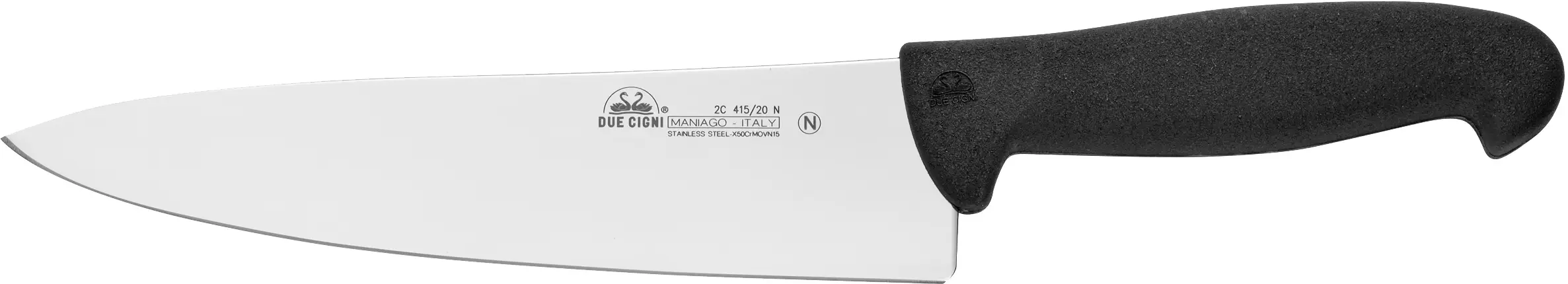 Ніж кухонний Due Cigni Professional Chef Knife 200 мм. Колір - чорний