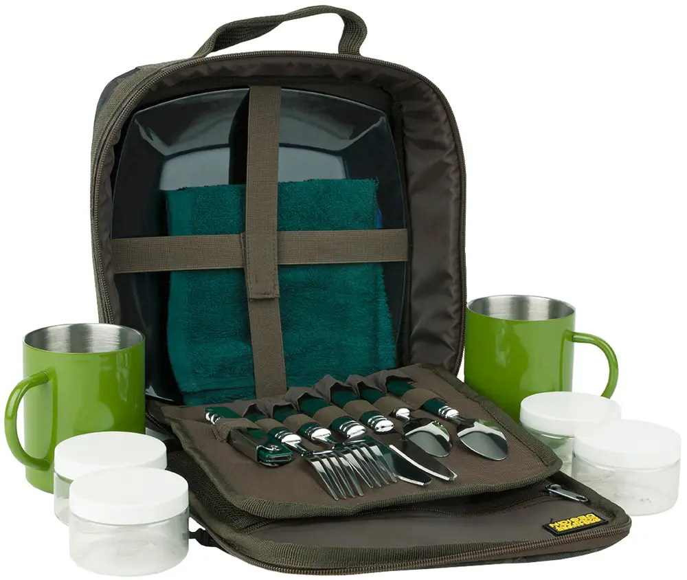 Сумка Shimano Sync Food Set з набором посуду на 2 персони 6.6 Green camouflage