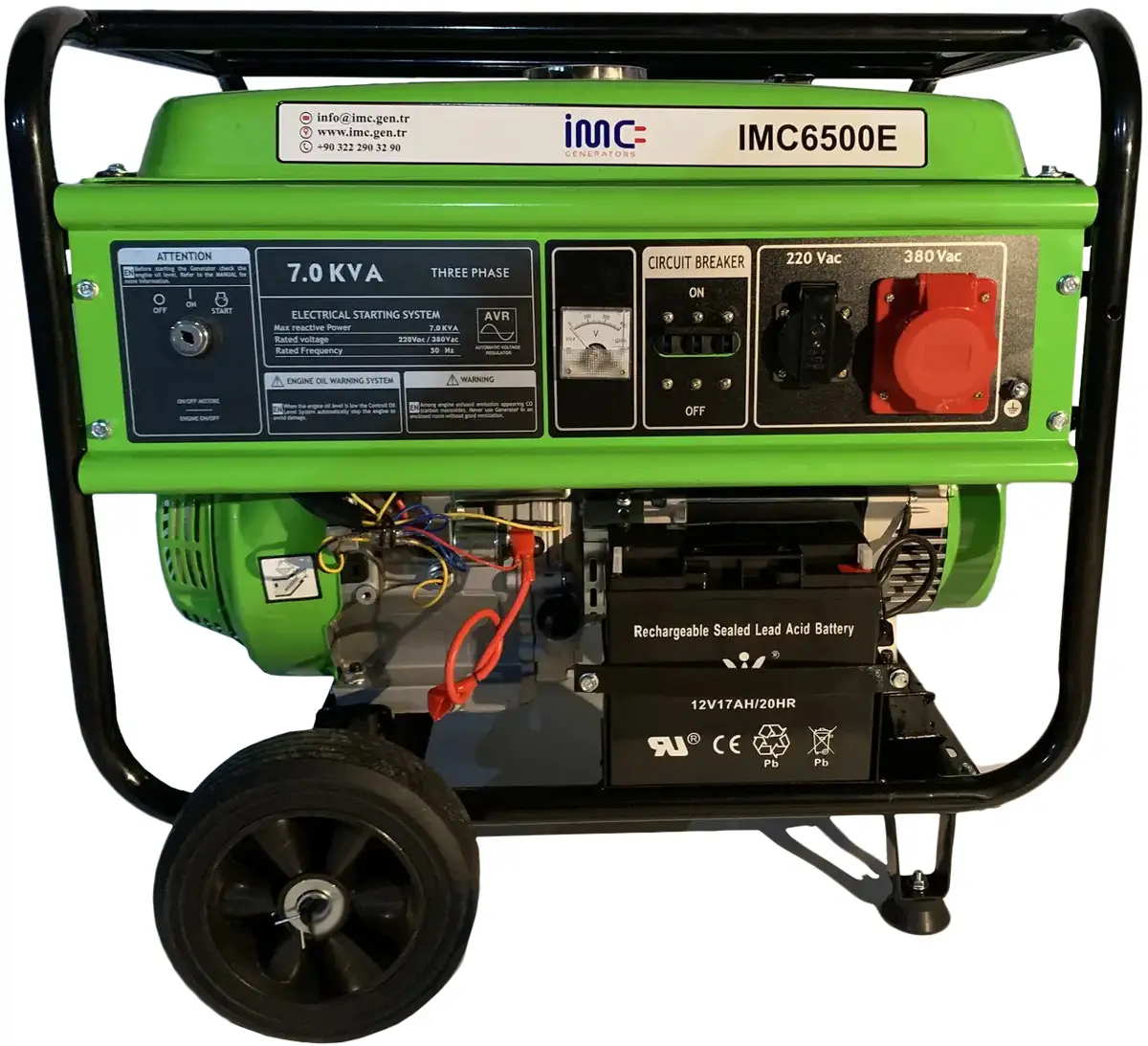 Генератор однофазний бензиновий IMC 6.5 KVA/5.2 кВт