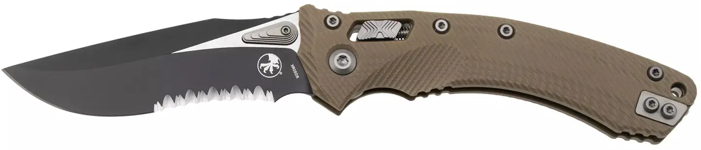 Ніж Microtech Amphibian PS Black Blade G-10 Tan