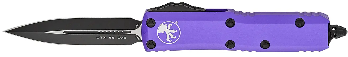 Нож Microtech UTX-85 Double Edge Black Blade Purple