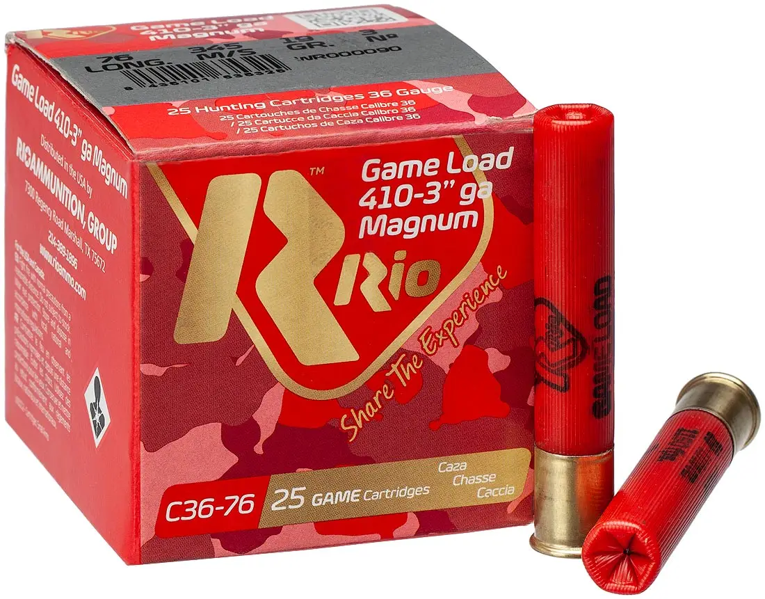 Патрон RIO Game Load Magnum кал. 410/76 дріб № 3