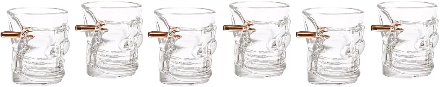 Набор рюмок GUN&FUN череп с пулей