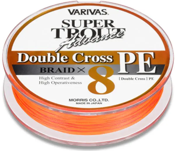 Шнур Varivas Super Trout Advance Double Cross PE 100m (оранжевый) #0.8/0.148mm 8lb