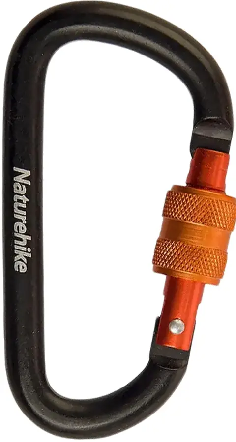 Карабін Naturehike D-type NH15A005-H 6 см Black