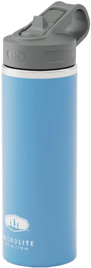 Термокружка GSI Outdoors Microlite Bottle Straw Top 710 ml Blue