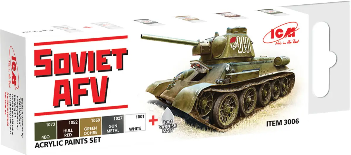 Набор акриловых красок ICM Holding для советских БТР 6х12 мл