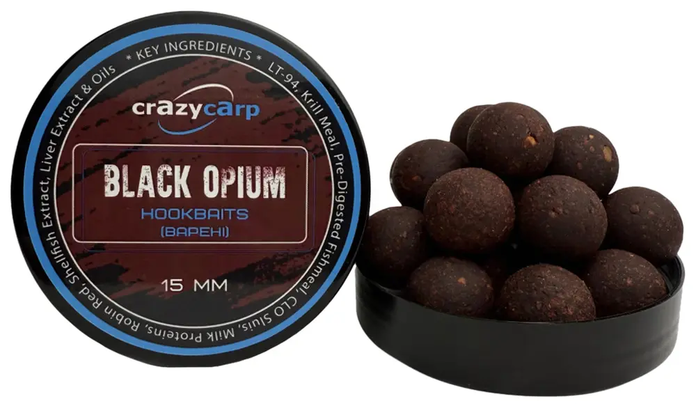 Бойли Crazy Carp Hookbaits 15мм Black Opium 125г