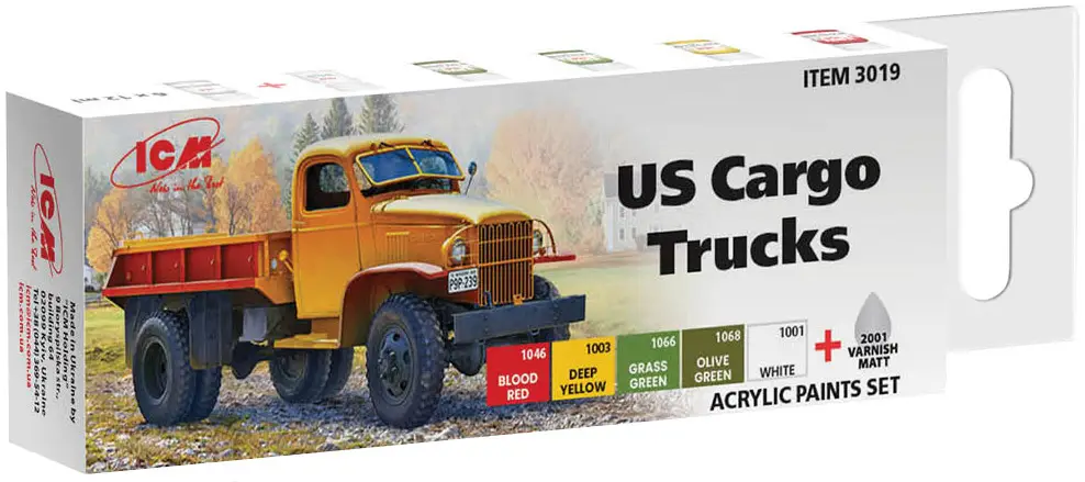 Набор акриловых красок ICM Holding US Cargo Trucks 6х12 мл