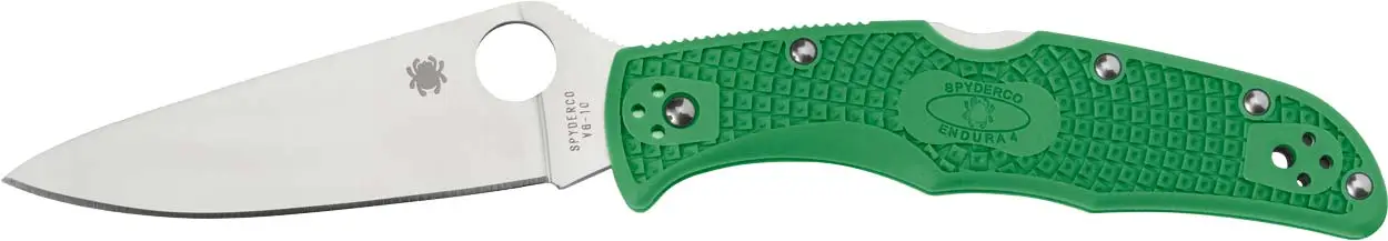 Ніж Spyderco Endura4 Flat Ground. Колір: зелений
