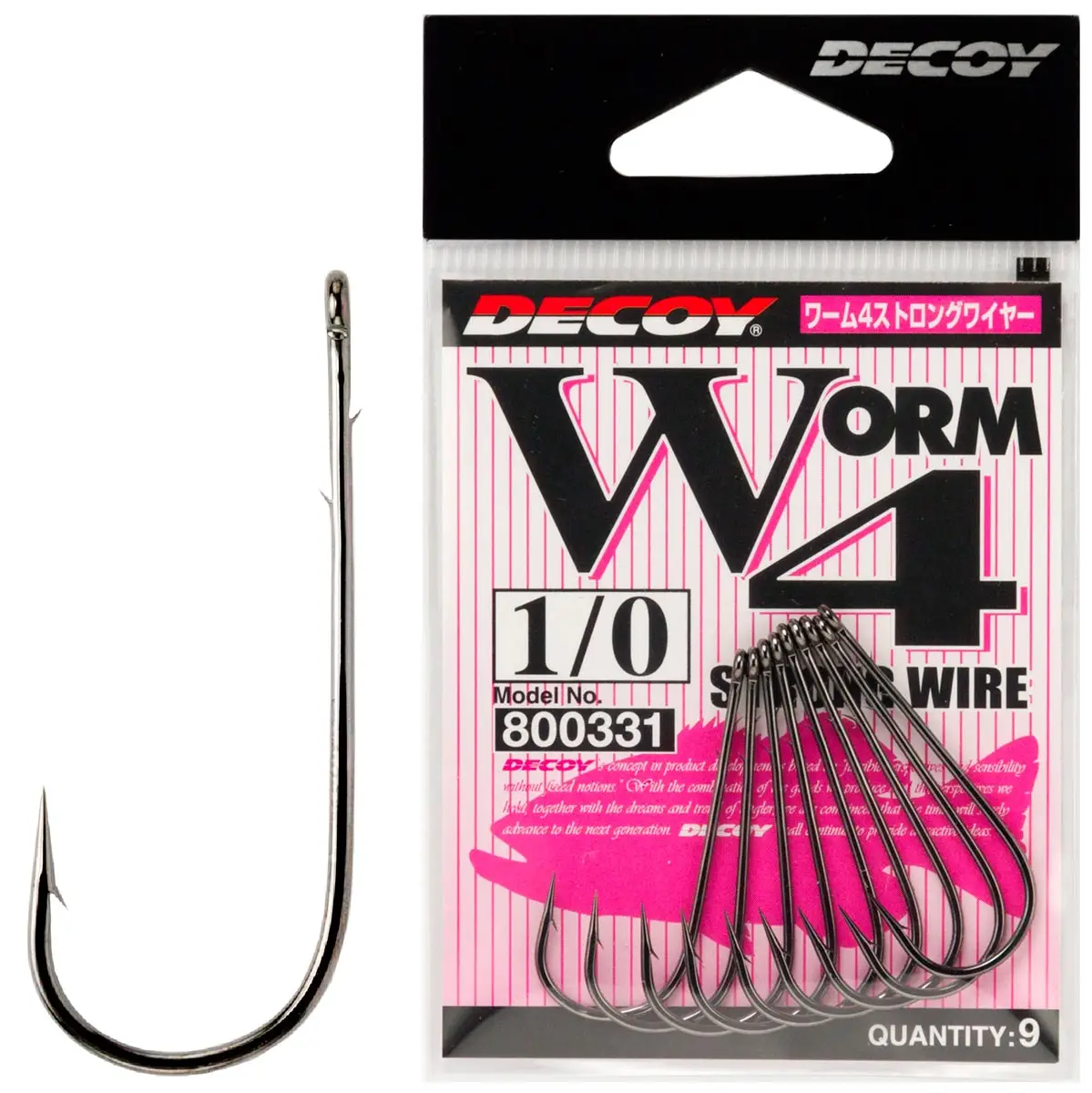 Гачок Decoy Worm4 Strong Wire #1/0 (9 шт/уп)