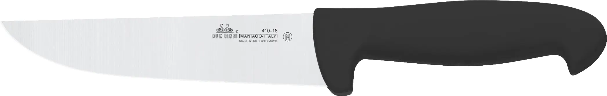 Ніж кухонний Due Cigni Professional Butcher Knife 140 мм. Колір - чорний