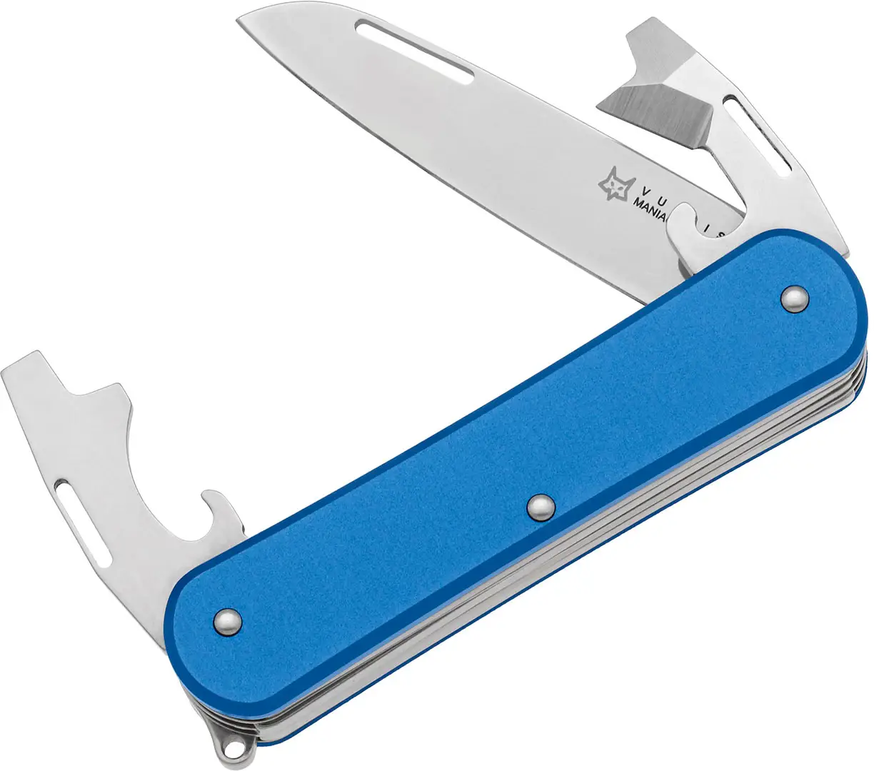 Ніж багатофункціональний Fox Vulpis Aluminium Blue. 3 інструменти