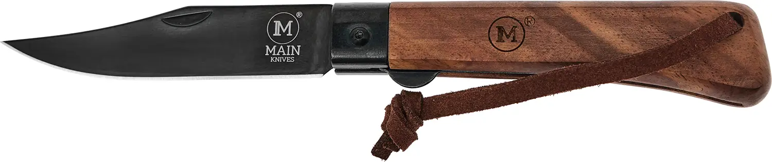 Ніж Main Knives "Workers line" Clip Point BB Walnut Wood PU Loop Brown