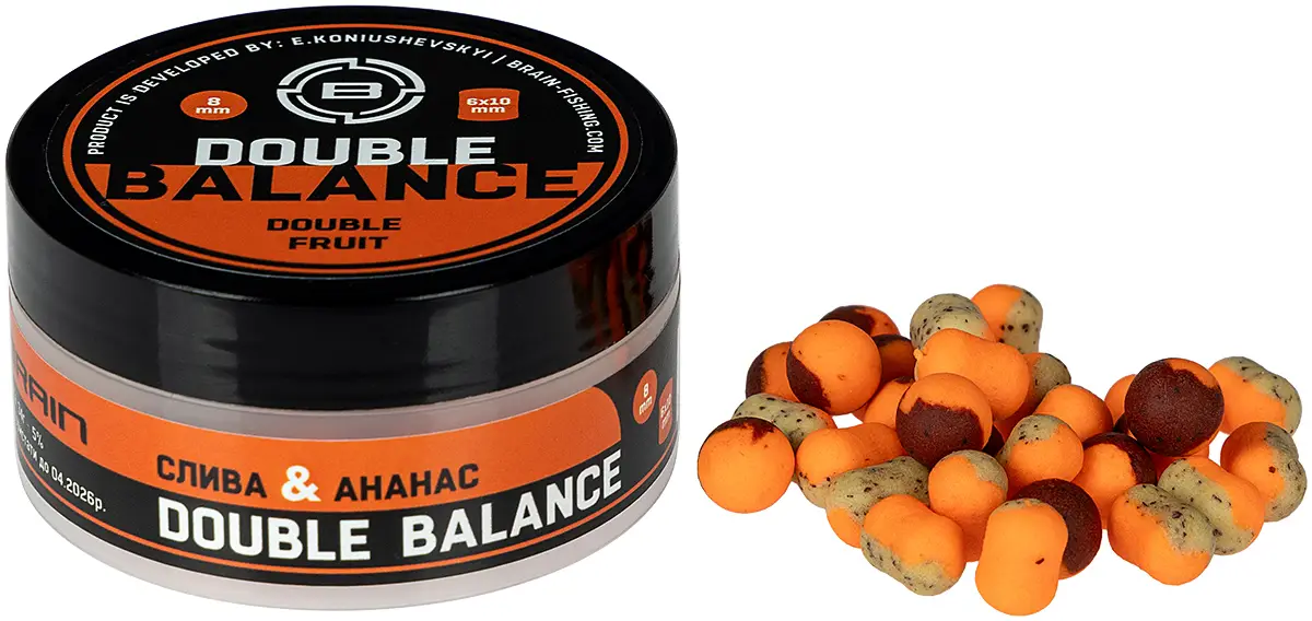 Бойли Brain Double Balance Double Fruit (cлива + ананас) 08+06х10mm