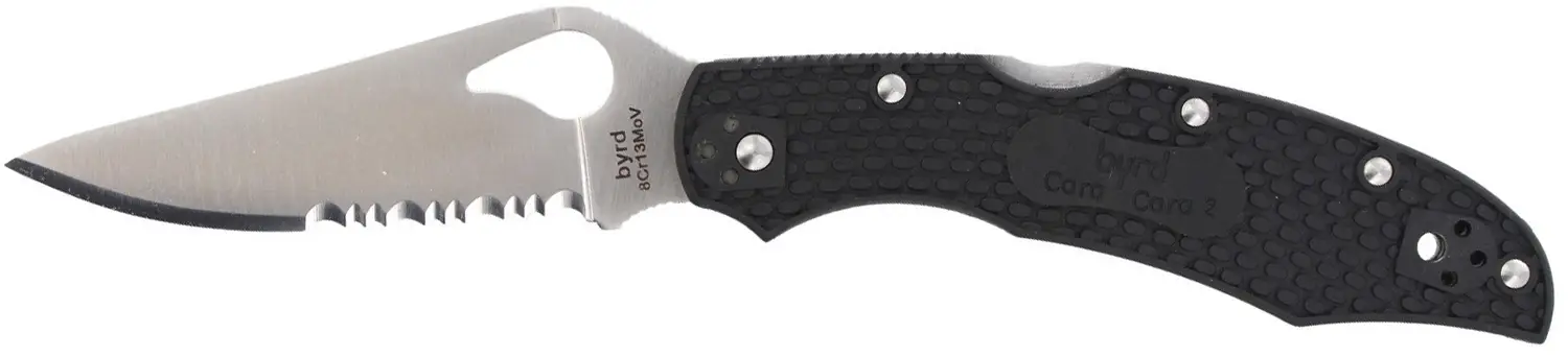 Ніж Spyderco Byrd Cara Cara2 FRN Black Half Serrated