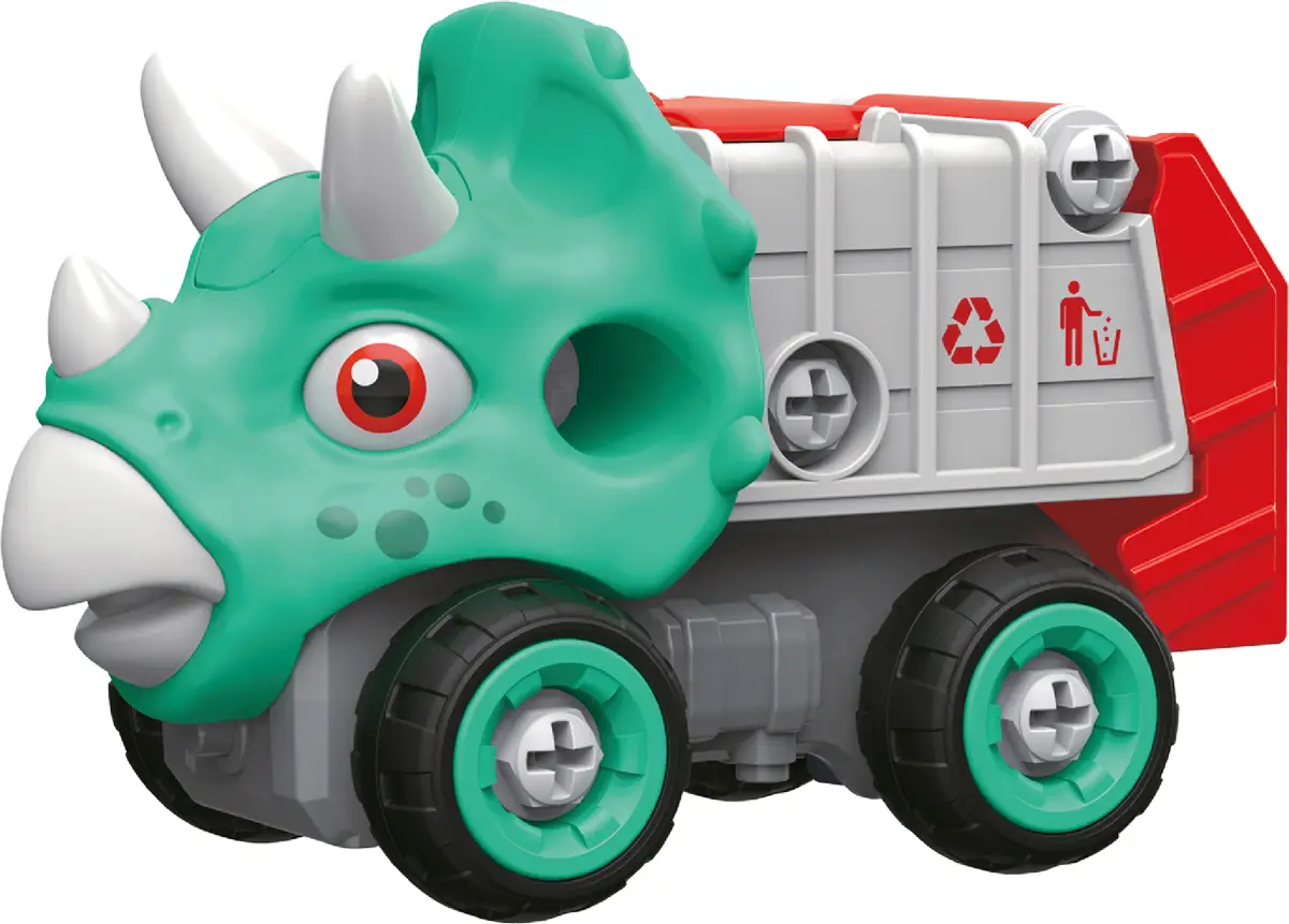 Машинка-конструктор OTAMANKO Трицератопс сміттєвоз Бірюзовий/червоний